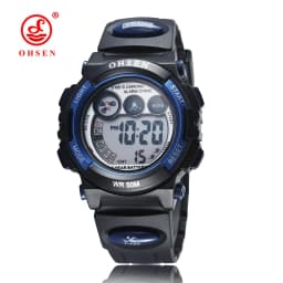 OHSEN Kids Sport Watches 50M Waterproof Red Cartoon Digital Wristwatch Stopwatch Electronic LED Children Watch For Boys Girls
