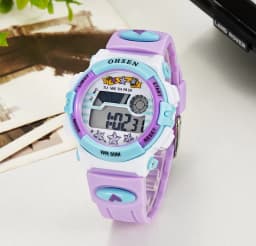 OHSEN Kids Sport Watches 50M Waterproof Red Cartoon Digital Wristwatch Stopwatch Electronic LED Children Watch For Boys Girls
