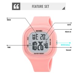 SKMEI 2290 Cool Vitality Stopwatch Digital Sports Watches Male Fashion 5Bar Waterproof Wristwatch For Teenager Boys and Girls