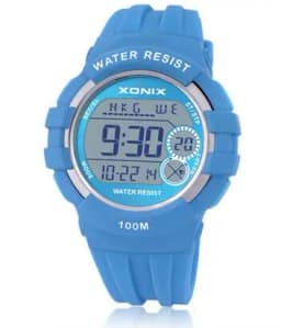 XONIX Boys Girls Sports Watches Waterproof 100m Multifunction World Time Led Light Swim Climb Outdoor Watch Children Wristwatch
