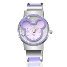 Children's Quartz Watch For Mickey Mouse Cartoon Stainless Steel Bracelet Kids Student Boy Girl Cute Wristwatches Clock Gift