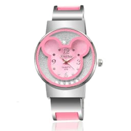 Children's Quartz Watch For Mickey Mouse Cartoon Stainless Steel Bracelet Kids Student Boy Girl Cute Wristwatches Clock Gift