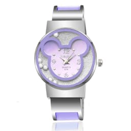 Children's Quartz Watch For Mickey Mouse Cartoon Stainless Steel Bracelet Kids Student Boy Girl Cute Wristwatches Clock Gift