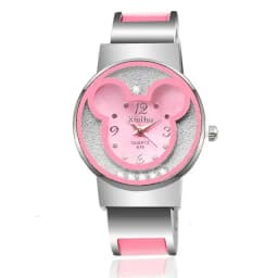 Children's Quartz Watch For Mickey Mouse Cartoon Stainless Steel Bracelet Kids Student Boy Girl Cute Wristwatches Clock Gift