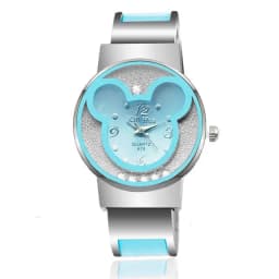 Children's Quartz Watch For Mickey Mouse Cartoon Stainless Steel Bracelet Kids Student Boy Girl Cute Wristwatches Clock Gift