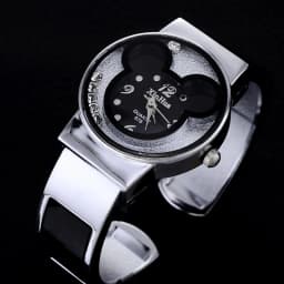 Children's Quartz Watch For Mickey Mouse Cartoon Stainless Steel Bracelet Kids Student Boy Girl Cute Wristwatches Clock Gift
