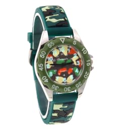 Chaoyada Children Boys Girls Watch Silicone Military Camouflage Strap Quartz Wristwatch Kids Birthday Gifts Students Watches