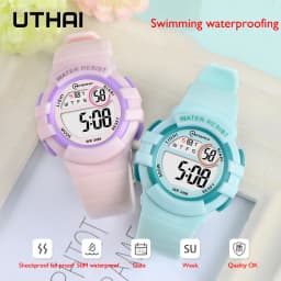 UTHAI C04 Kids's Electronic Watch Alarm Clock Waterproof Swimming Sports Primary And Secondary School Student Wristwatches