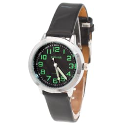 Fashionable Kids Quartz Watch Leather Strap Silver Case Easy Read 28MM Children's Watch for Boys And Girls Gift