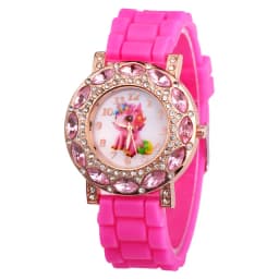 Children's Quartz Watch Korean Fashion For Cartoon Unicorn Pink Silicone Wristwatches 30M Waterproof Girl's Kids's Student Gift