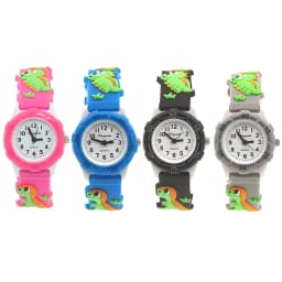 Cute 3D Dinosaur Cartoon Kids Watch Rubber Strap Boys Girls Silicone Quartz Wristwatch Child Brand Timepiece