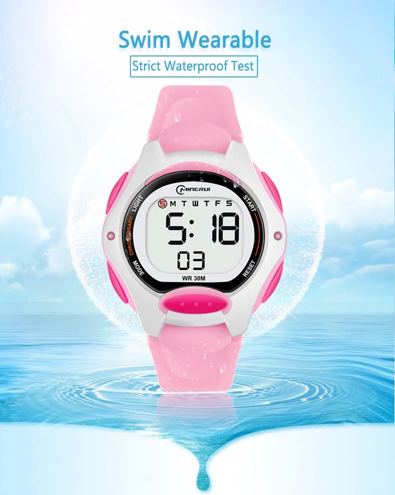 UTHAI CE13 Kids's Electronic Watch Girl Sports Waterproof Nightlight Alarm Clock Exam Student Multifunctional Boys' Watches Gift