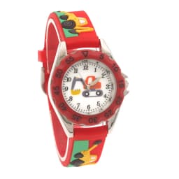 High Quality New Student Children's Cartoon Excavator Silicone Strap Quartz Watches Kids Boys Watch