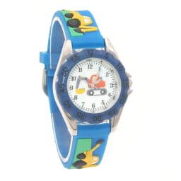 High Quality New Student Children's Cartoon Excavator Silicone Strap Quartz Watches Kids Boys Watch