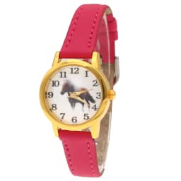 Cute Girl Ladies Watch Kids Watches Horse Leather Quartz Student Kids Animal Cartoon Children Wristwatch Gifts