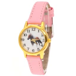 Cute Girl Ladies Watch Kids Watches Horse Leather Quartz Student Kids Animal Cartoon Children Wristwatch Gifts