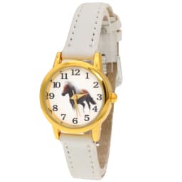 Cute Girl Ladies Watch Kids Watches Horse Leather Quartz Student Kids Animal Cartoon Children Wristwatch Gifts