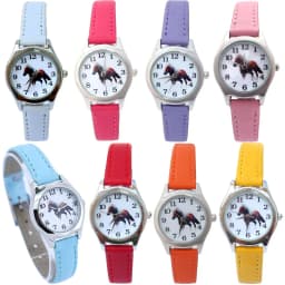 Cute Girl Ladies Watch Kids Watches Horse Leather Quartz Student Kids Animal Cartoon Children Wristwatch Gifts