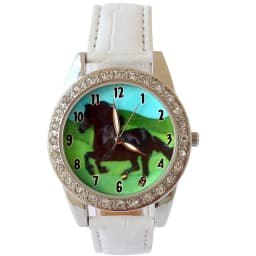 Top Brand Kids Children Fashion Watches Quartz Leather Strap Wrist Watch Boys Girls Watches Cartoon Watches Horse Dial