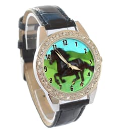 Top Brand Kids Children Fashion Watches Quartz Leather Strap Wrist Watch Boys Girls Watches Cartoon Watches Horse Dial