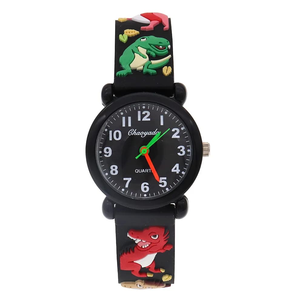 Girls Watch Cartoon Bus Dinosaur 3d Silicone Kids Watch Boys Girl Quartz Watch Children Sports Watch Kids Gift Waterproof Clock