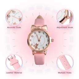 Childs Wrist Watch Kids Quartz Watch With Leather Strap Children's Watches Digital Cartoon Kids Modern Child's For Girls Dainty