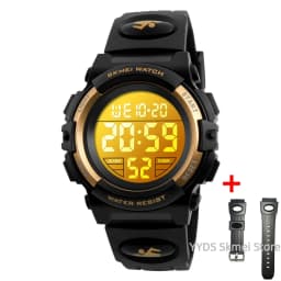 SKMEI 1266 Children's Watches for Boy Girl Color LED Display Digital Alarm Clock Waterproof Sports Kids Wristwatches 1548 Reloj