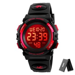 SKMEI 1266 Boys Girls Watch Alarm Clock 5Bar Waterproof Kids Wristwatches LED light Display Digital Children's Watches