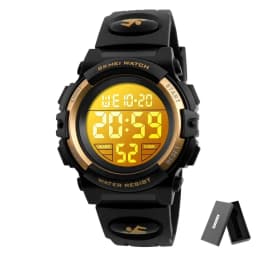SKMEI 1266 Boys Girls Watch Alarm Clock 5Bar Waterproof Kids Wristwatches LED light Display Digital Children's Watches