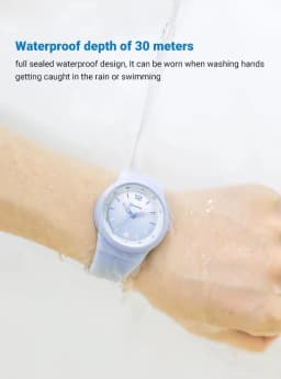 Pink Quartz Children Watches Silicone Strap Waterpoof Blue Analog Teenage Wriwtches for Girls Boys
