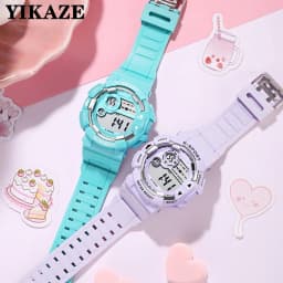YIKAZE Kids Watches Fashion Luminous Waterproof Alarm Clock Watches Boys and Girls Student Smart Electronic Watch Gift
