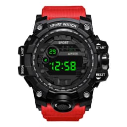 Men's Watch Fashion Sports Electronic Wristwatch Large Dial Multifunctional Waterproof Luminous Alarm Kids Male's Military Watch