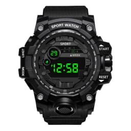Men's Watch Fashion Sports Electronic Wristwatch Large Dial Multifunctional Waterproof Luminous Alarm Kids Male's Military Watch