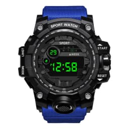 Men's Watch Fashion Sports Electronic Wristwatch Large Dial Multifunctional Waterproof Luminous Alarm Kids Male's Military Watch