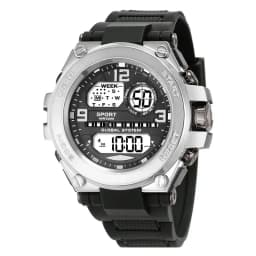Black Sports Watch for Kids Students Men's Multifunction LED Digital Watch Waterproof Luminous Alarm Clock Electronic Watches