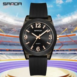 Fashion SANDA 6277 Student Quartz Watch Silicone Strap Multi Functional Sports Waterproof Student Quartz Watch