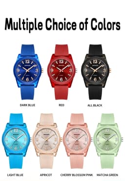 Fashion SANDA 6277 Student Quartz Watch Silicone Strap Multi Functional Sports Waterproof Student Quartz Watch