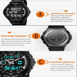 Skmei Kid's Digital Sport's Watches Boy Girl Fashion Dual Time Children Led Waterproof Electronic Wristwatch Relogio Masculino