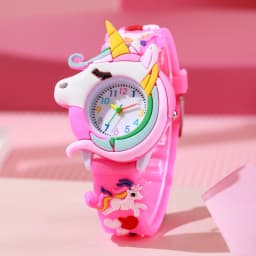 New Fashion Casual Cartoon Children Silicone Watch Women Watches Love Unicorn Watch Saturn Rainbow Meteor Girl Quartz Wristwatch