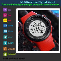 Electronic Watch for men Boys Student Teen Waterproof Alarm Clock Outdoor Sports Watch Multifunction LED Digital Wristwatch Gift