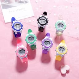Fashion Electronic Wristwatch for Boys and Girls Simple Design Silicone Strap Kids Sports Watch Colorful LED Digital Watch Clock