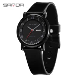SANDA 3325 Fashion Children's Quartz Watch Dual Calendar Display Waterproof Simple Fashion Children's Quartz Watch