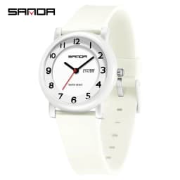 SANDA 3325 Fashion Children's Quartz Watch Dual Calendar Display Waterproof Simple Fashion Children's Quartz Watch