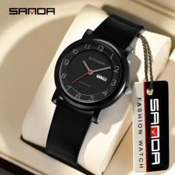 SANDA 3325 Fashion Children's Quartz Watch Dual Calendar Display Waterproof Simple Fashion Children's Quartz Watch