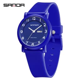 SANDA 3325 Fashion Children's Quartz Watch Dual Calendar Display Waterproof Simple Fashion Children's Quartz Watch