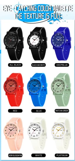 SANDA 3325 Fashion Children's Quartz Watch Dual Calendar Display Waterproof Simple Fashion Children's Quartz Watch