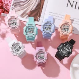 YIKAZE Fashion Kids Sports Watches 7-colors Luminous Multifunction LED Digital Watch Boys and Girls Student Children's Watches