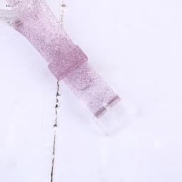 Pink Kids Transparent Glitter Silicone Wristwatch Creative Cool Adjustable Strap Children Watch Shiny Kids Watch