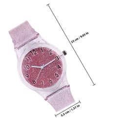 Pink Kids Transparent Glitter Silicone Wristwatch Creative Cool Adjustable Strap Children Watch Shiny Kids Watch