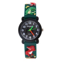 New Summer Boys Girls Fashion Dinosaur Silicone Strap Quartz Watches Children Kids Students Cool Waterproof Digital Clocks Black